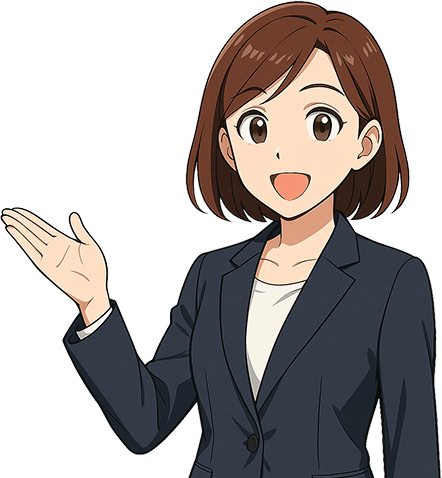 案内する女性
